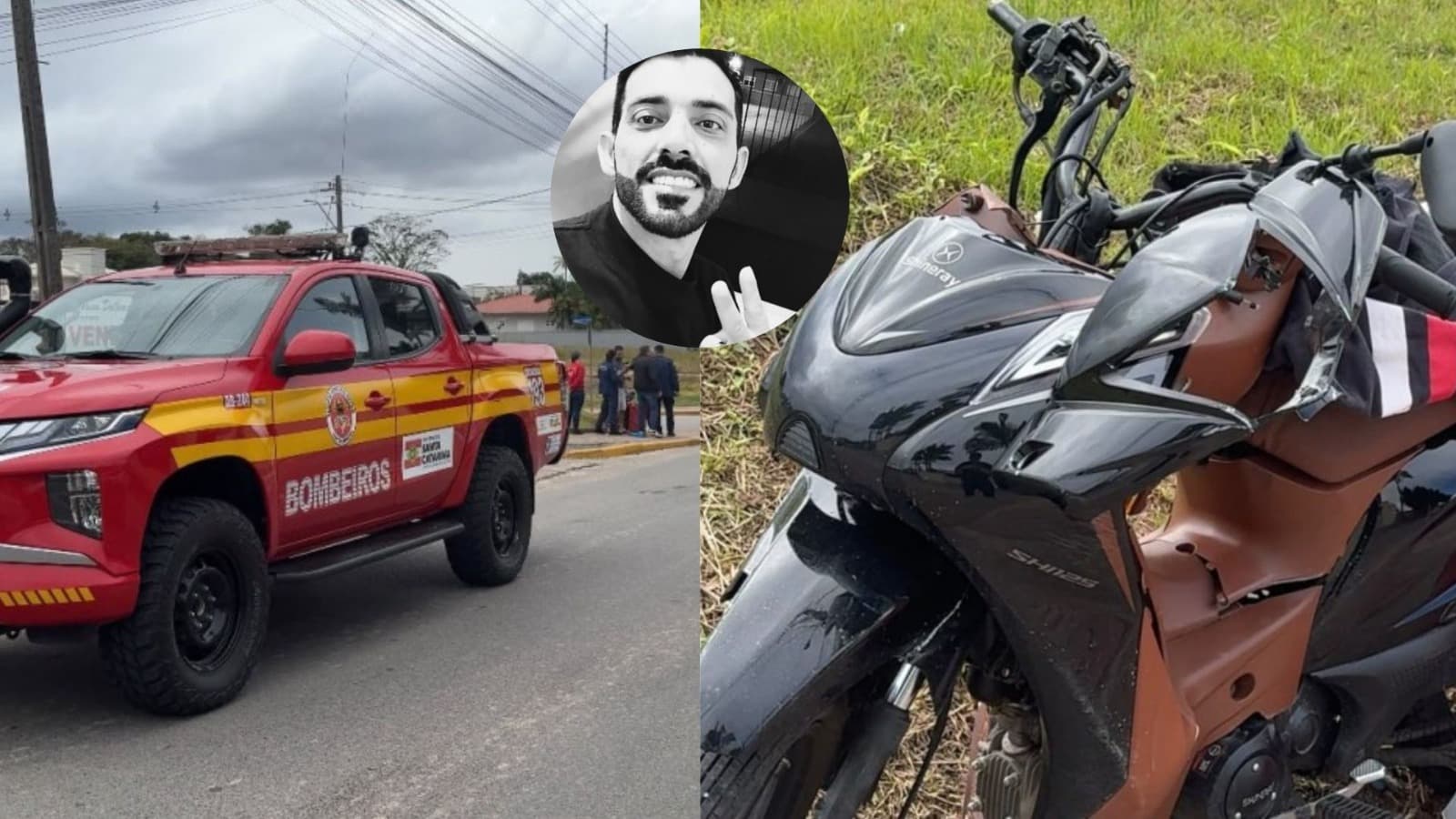Ele saía todo dia pra entregar as marmitas da mãe: motociclista morre após bater em poste no Vale do Rio Tijucas