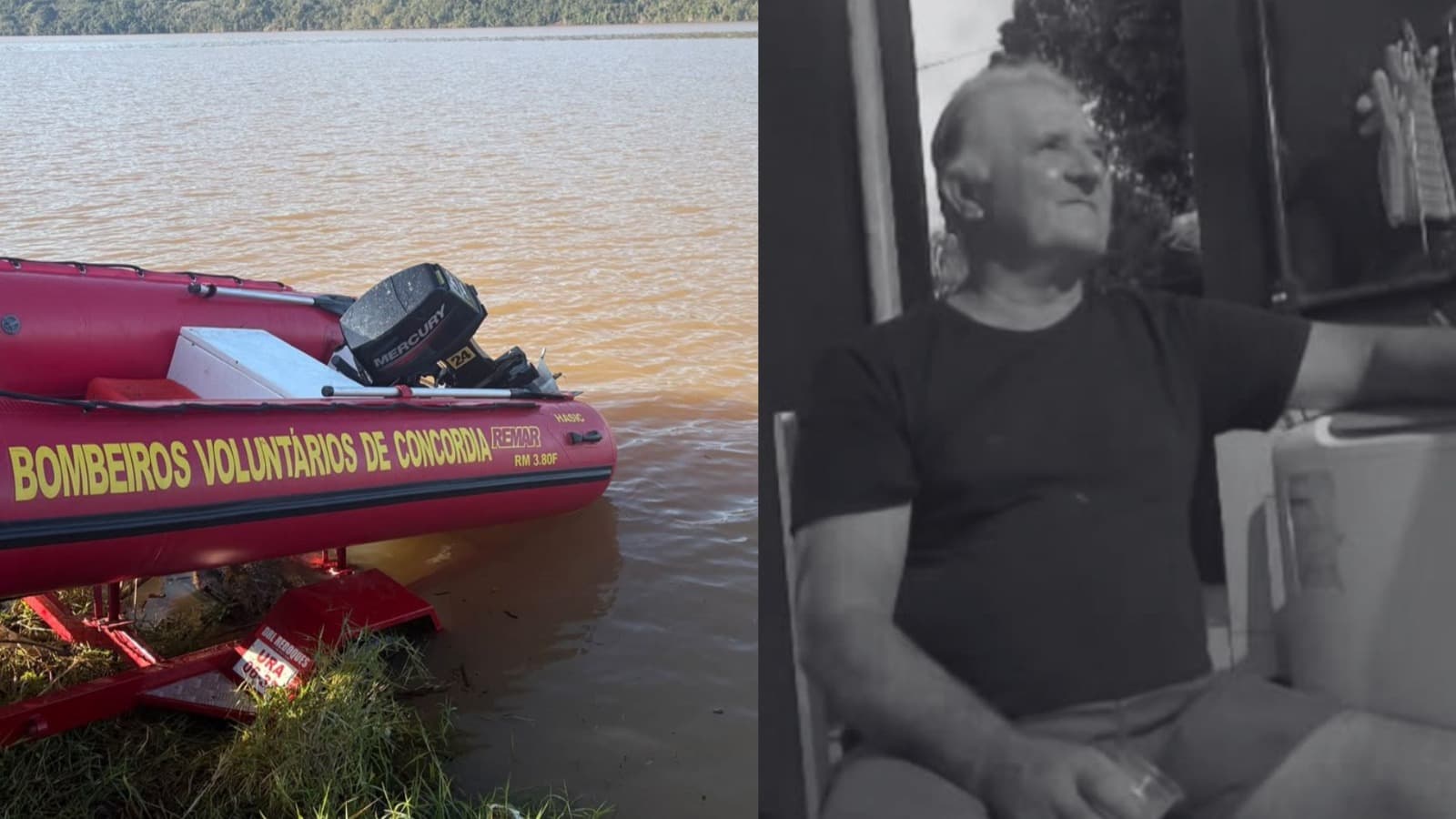 Idoso sai para verificar fonte de água e é encontrado morto em lago cinco dias depois em Concórdia