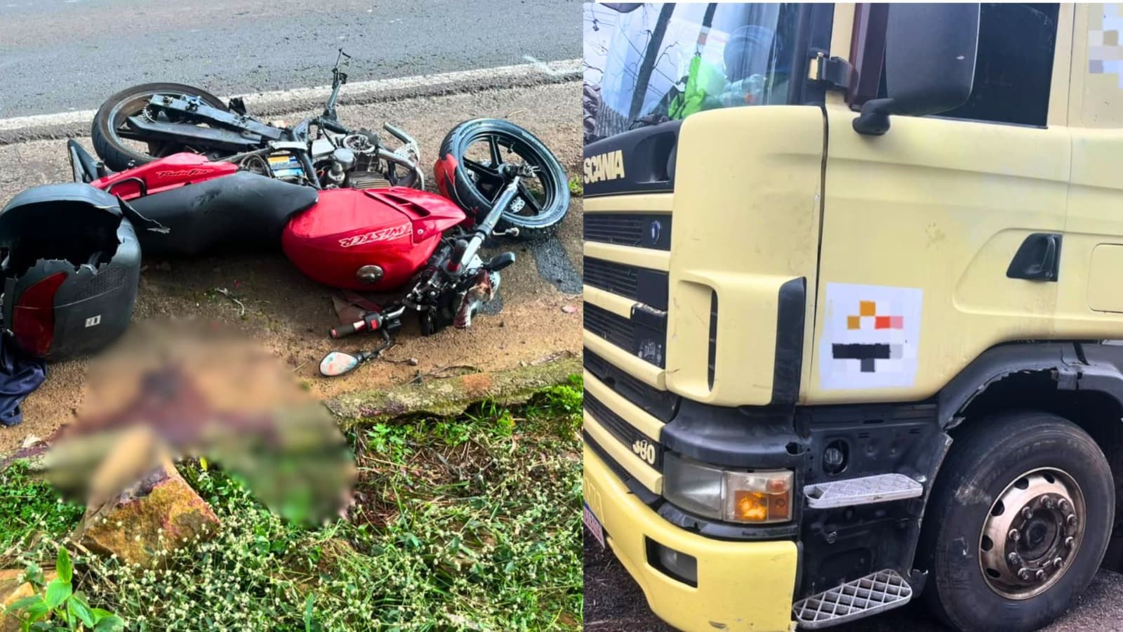 Motociclista morre após bater em carreta ao tentar ultrapassagem proibida em rodovia de SC