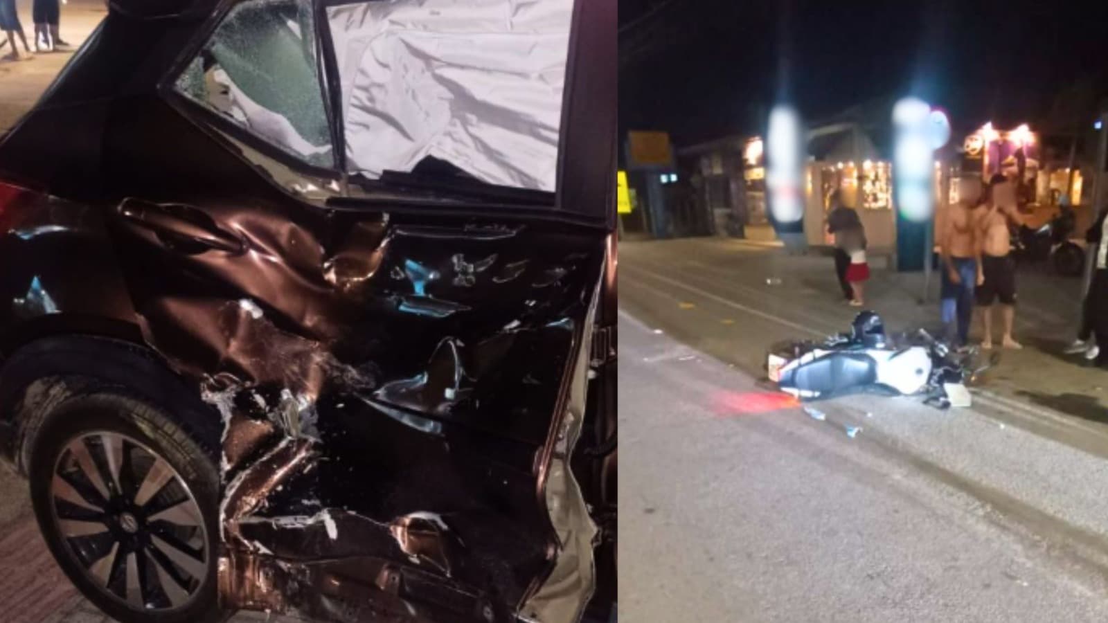 Motociclista colide na porta traseira de carro e fica em coma na SC-434, em Garopaba
