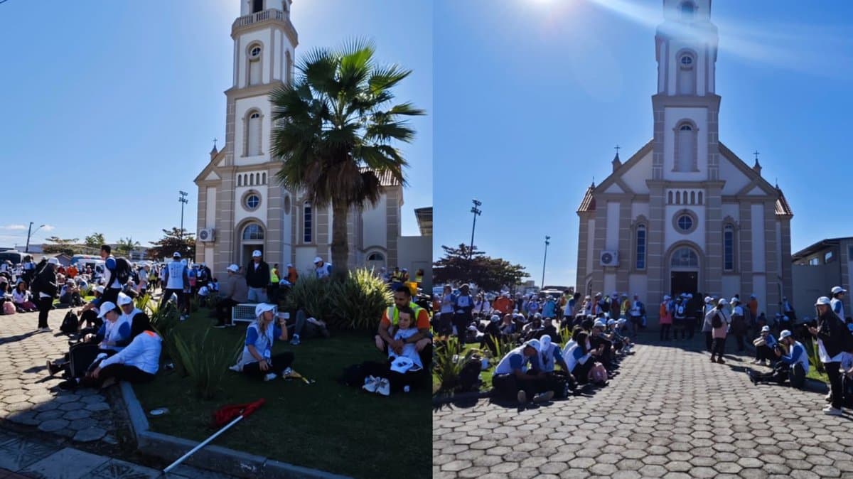 Fé que move multidões: centenas de peregrinos cruzam Tijucas rumo ao Santuário de Santa Paulina