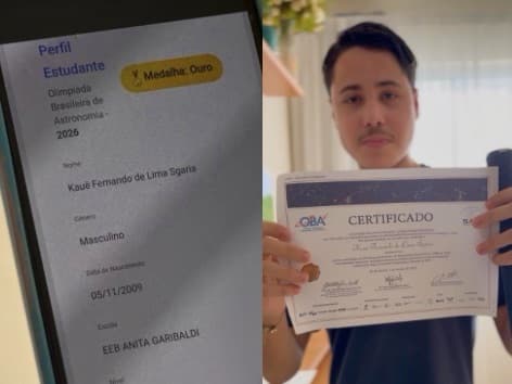 Jovem de Itapema conquista ouro e agora pode representar o Brasil no Mundial de Astronomia