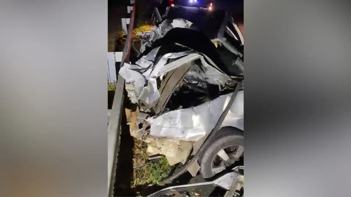 Impacto devastador: motorista fica gravemente ferido após bater de frente com ônibus em rodovia de SC