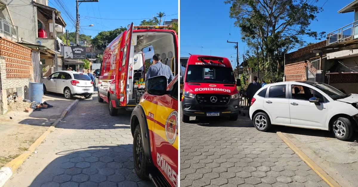 Mulher fica ferida após carro desgovernado atingir casa em Camboriú