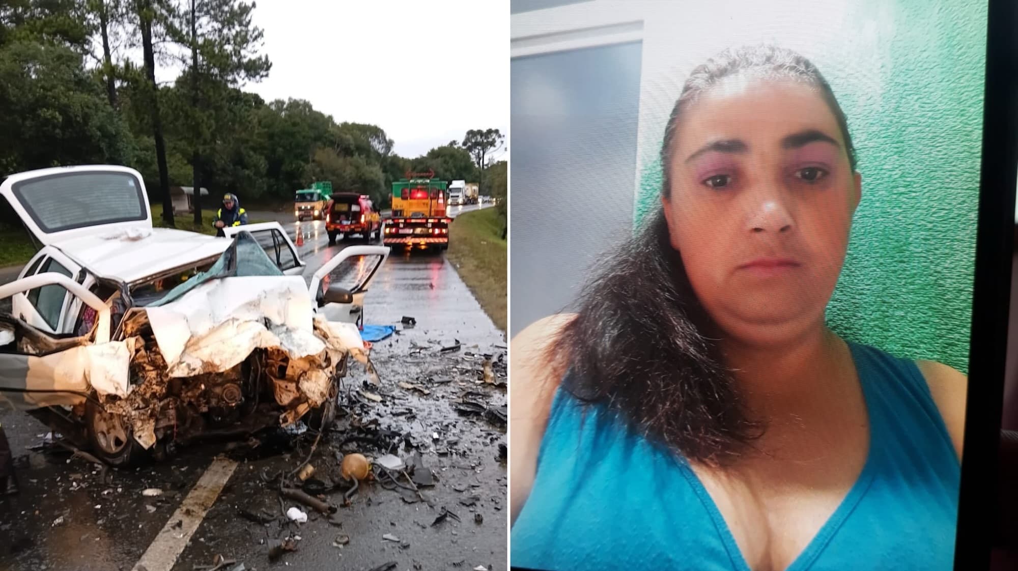 Mulher de 36 anos morre em grave acidente na BR-116, em Ponte Alta