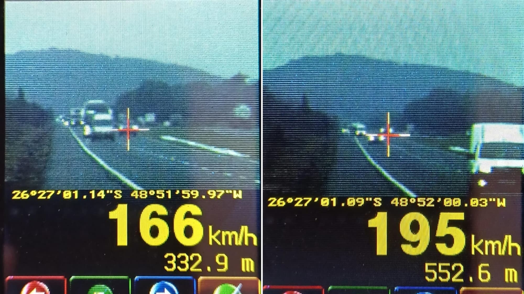 Motorista desafia o perigo e passa a 195 km/h em rodovia em obras
