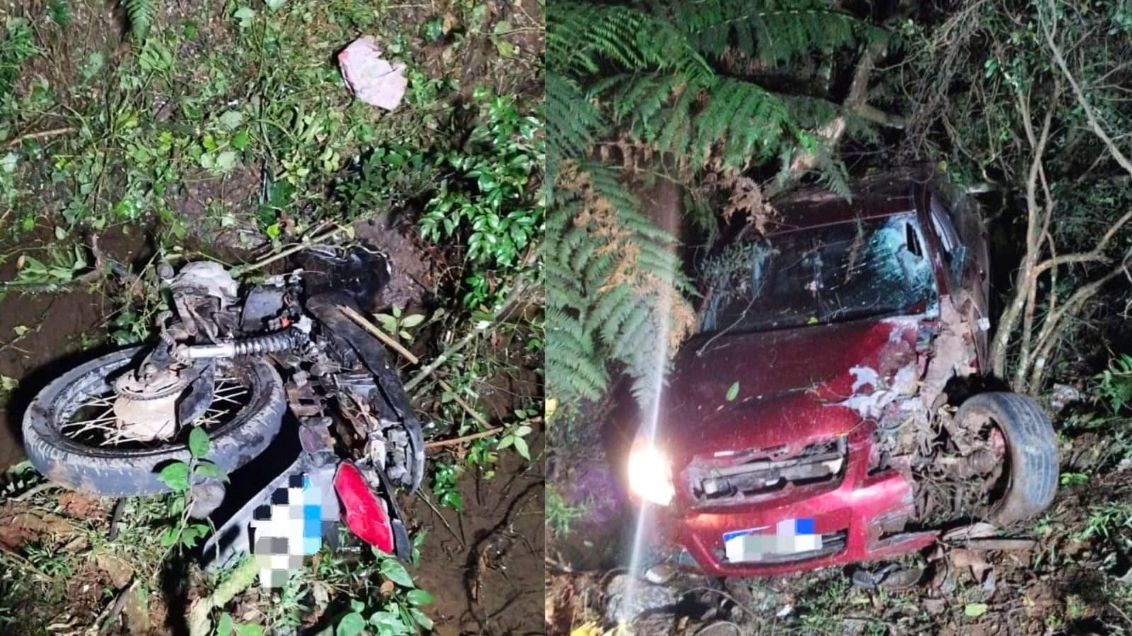 Motociclista morre em colisão com carro na BR-470, em Campos Novos