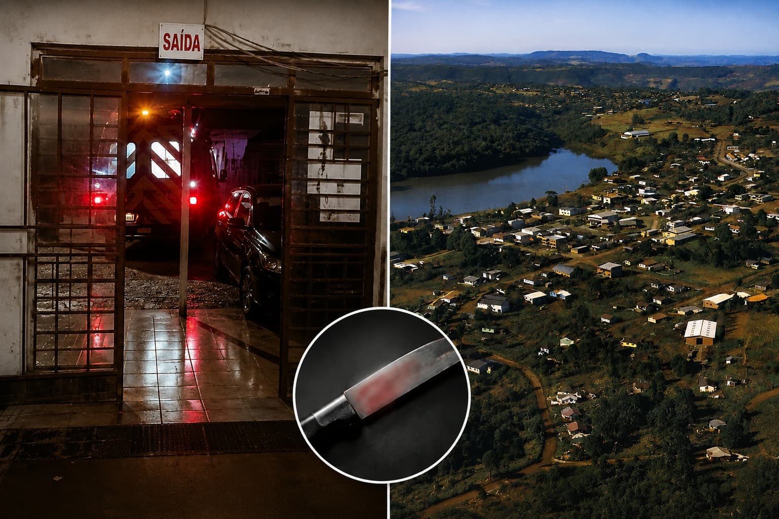 Esfaqueada no pescoço e braços pelo marido em surto de ciúmes, mulher foge e pede socorro no Oeste de SC