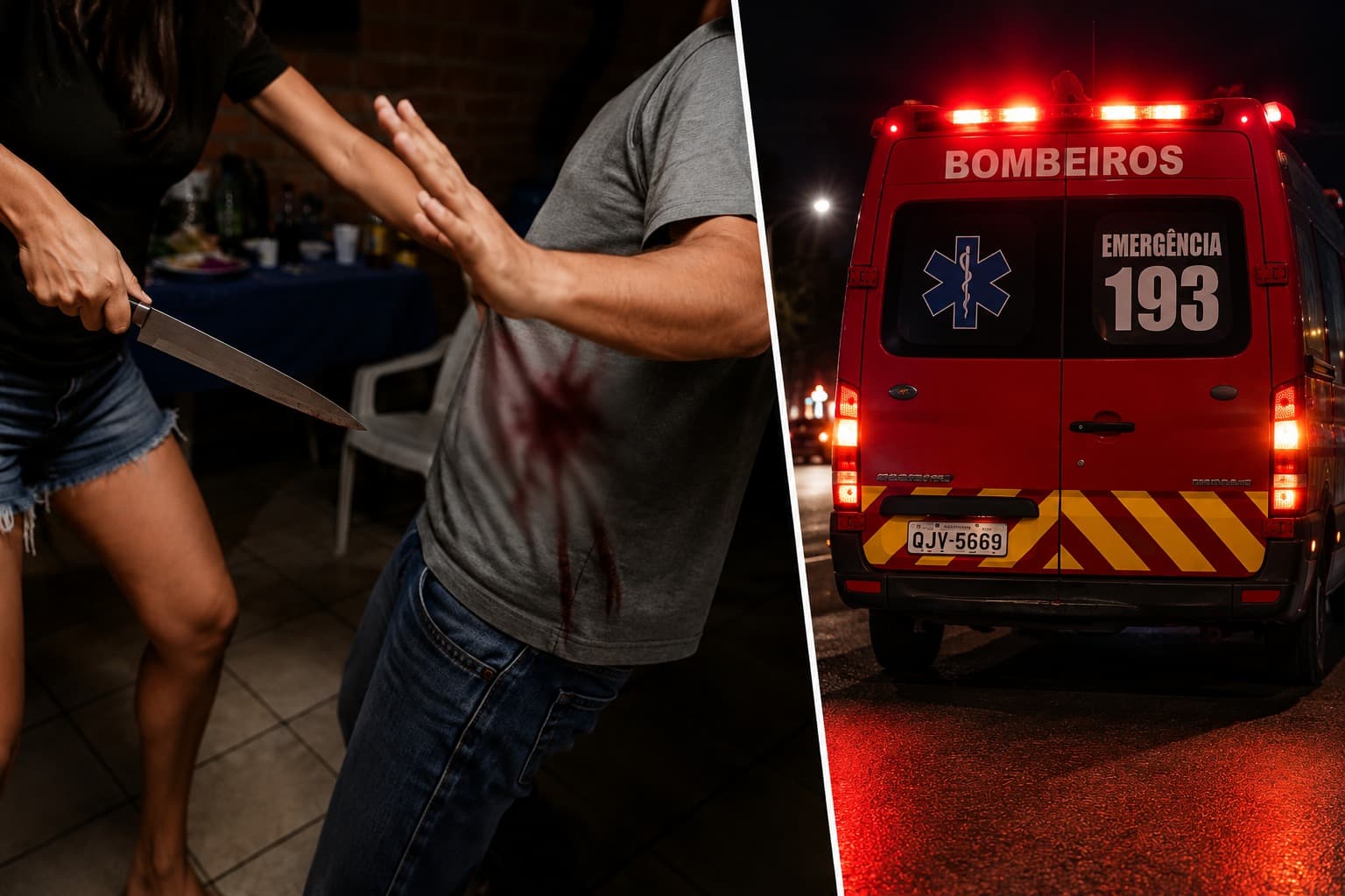 Mulher dispara ofensas raciais e esfaqueia a barriga do próprio cunhado em festa de Dia dos Pais, em Criciúma