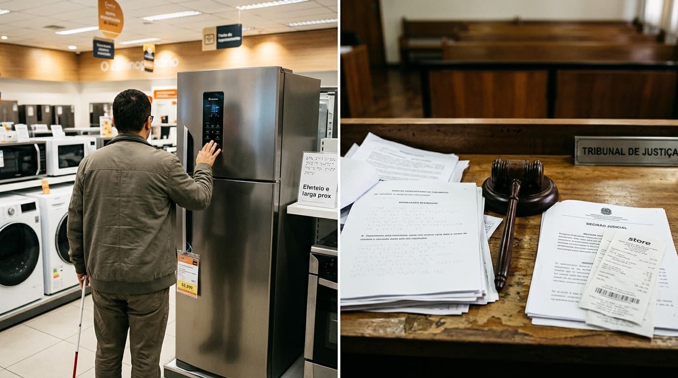 Loja de SC tenta “passar a perna” em cliente cego na compra de geladeira, mas Justiça fez “enxergar” valor abusivo