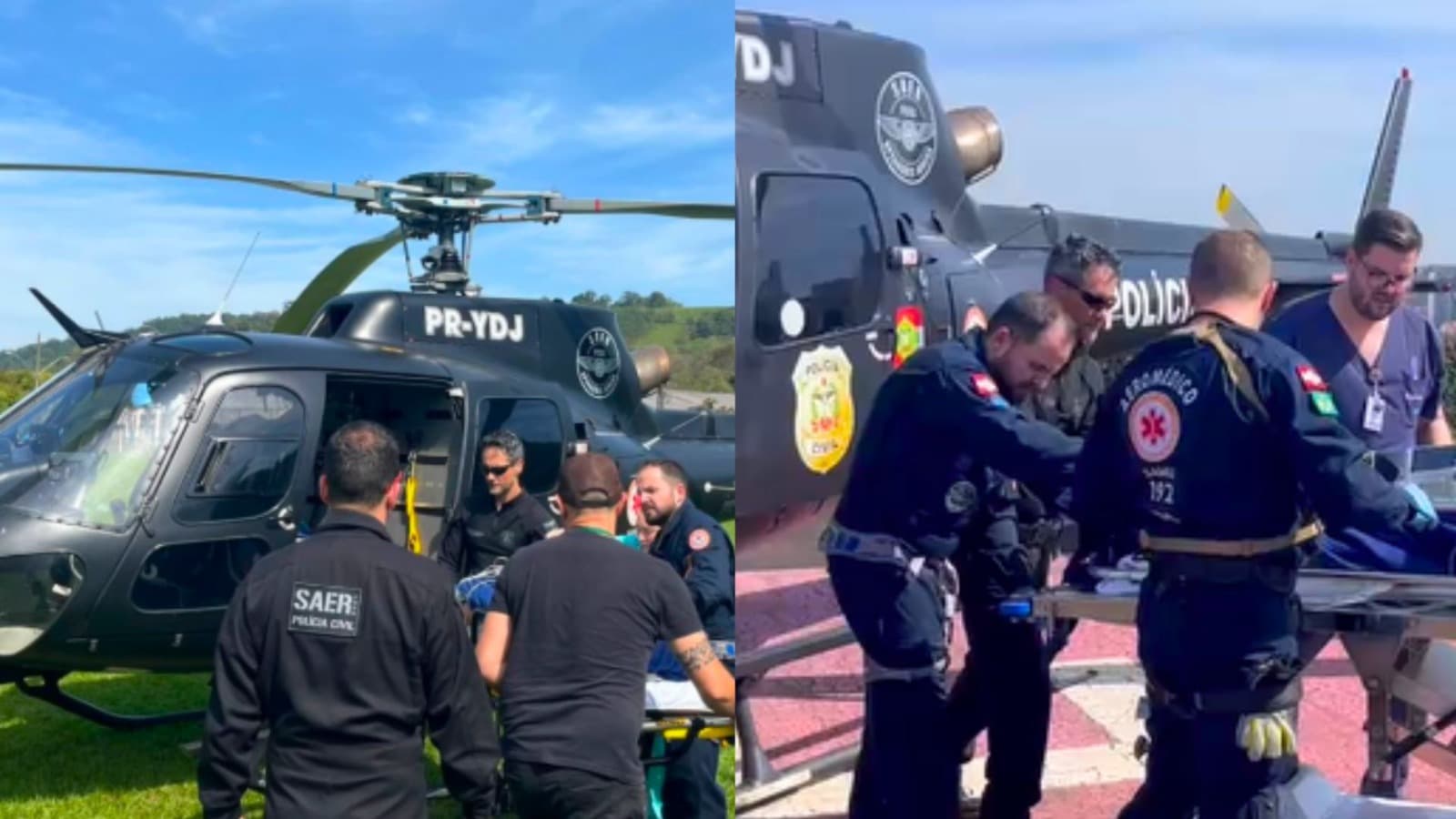 Choque de alta tensão deixa jovem em estado grave e mobiliza resgate aéreo no Oeste de SC