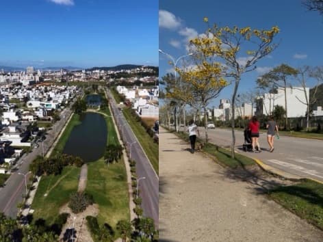 Lago, parques e vida na rua: como o Deltaville mudou a rotina de um bairro em Biguaçu