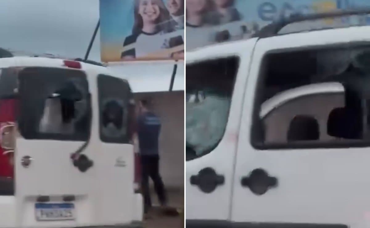 Acidente termina em pancadaria e carros quebrados a socos e chutes no meio da rua em Indaial