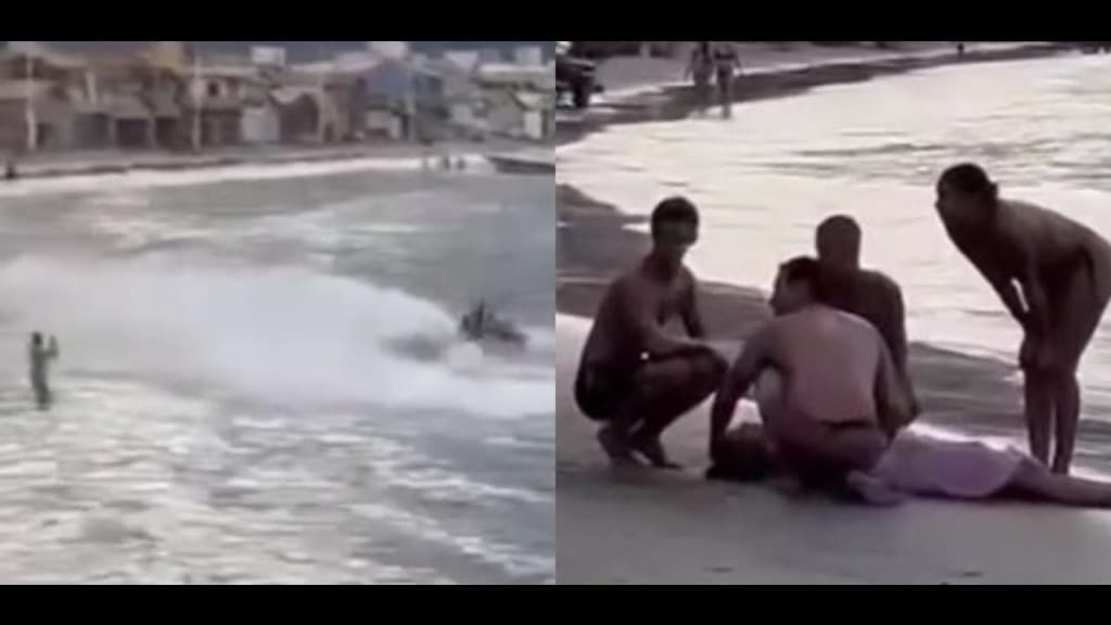 Homem faz “manobras radicais” com jet-ski e atropela banhista em praia de SC