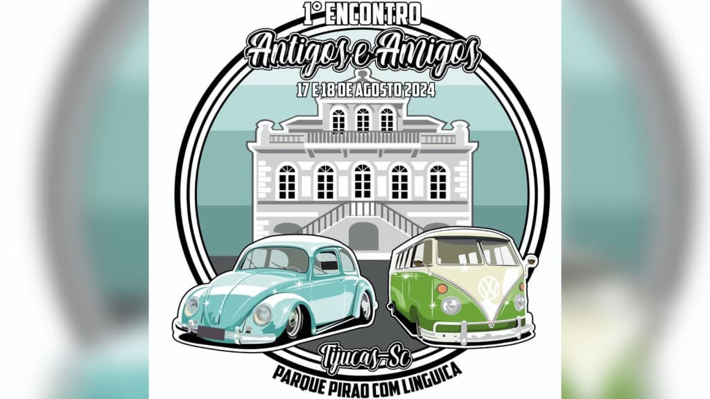 Encontro de carros antigos e motos clássicas agita a cidade de Tijucas