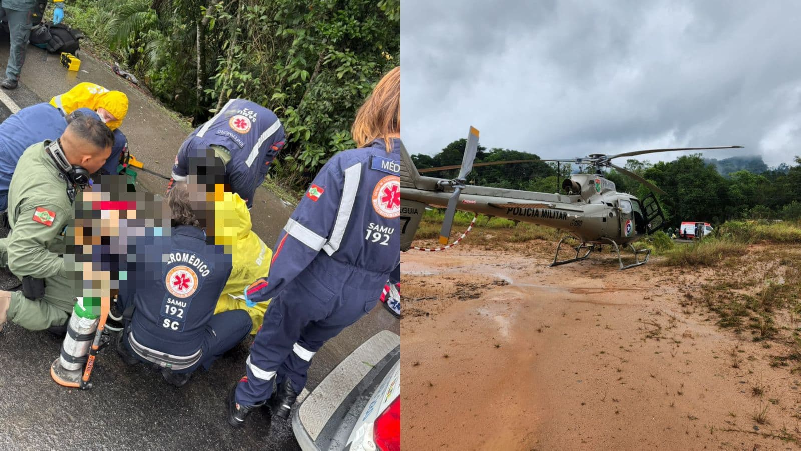 Motociclista perde perna após colisão com caminhão na SC-108, em Brusque