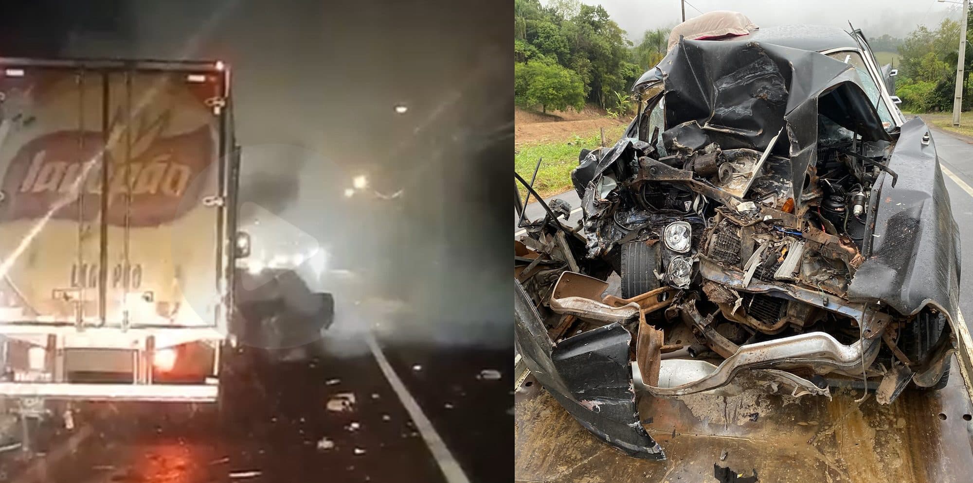 Tragédia filmada: colisão que matou avó, mãe e neta em SC foi registrada em vídeo