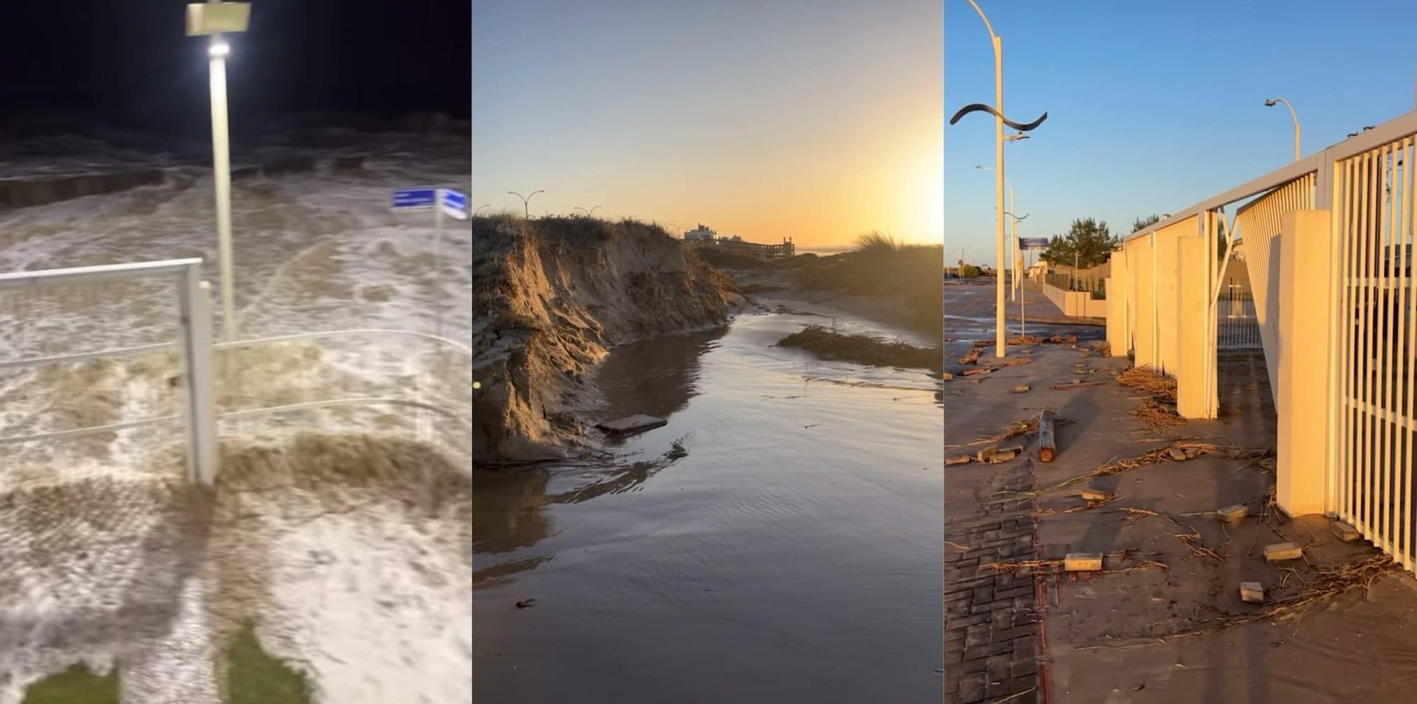 “Quase apocalíptico!”: morador acorda com o mar invadindo prédio no litoral de SC