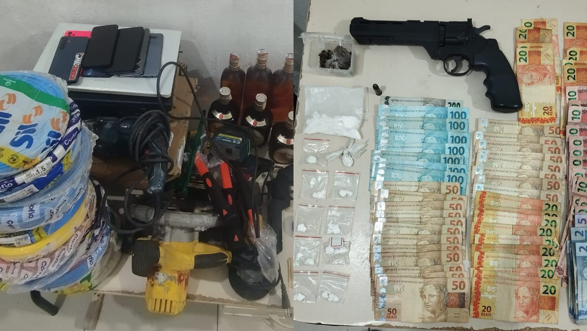 Operação em Itapema flagra cocaína, munição e produtos furtados em casa usada para tráfico