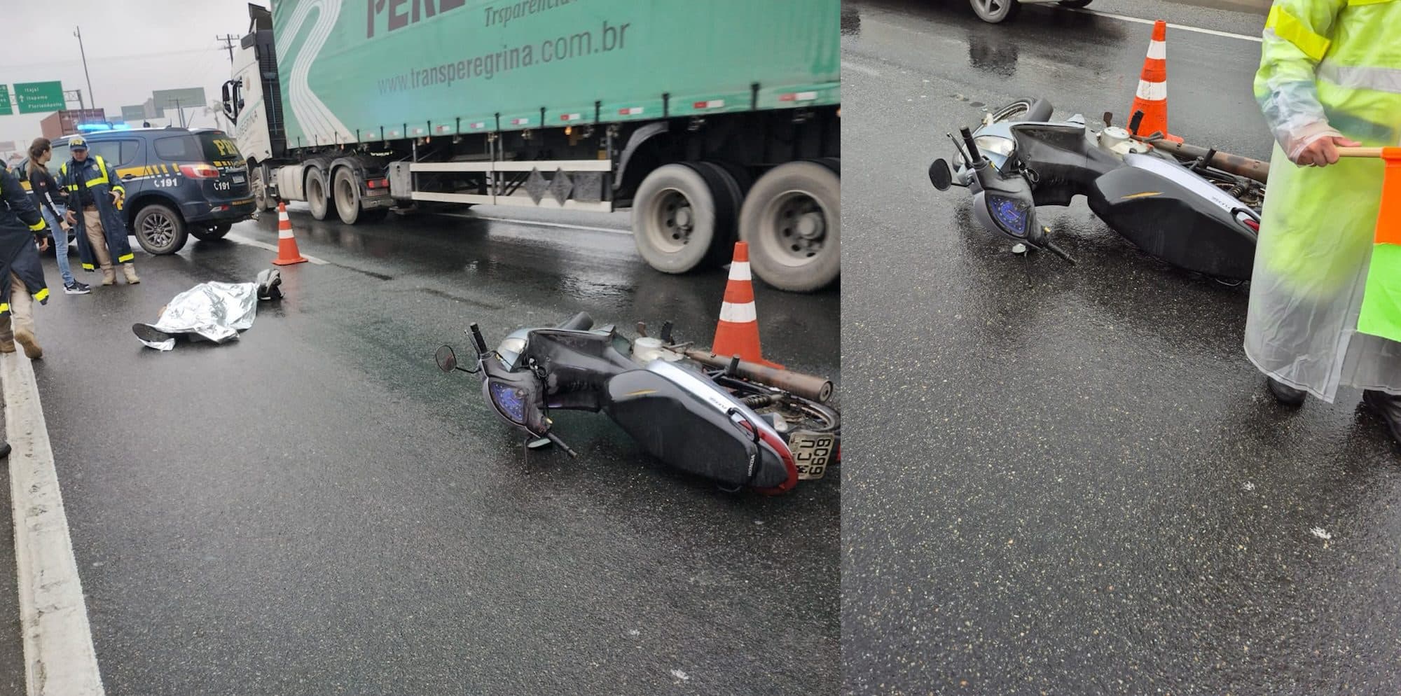 URGENTE: Motociclista morre em acidente na BR-101 em Penha