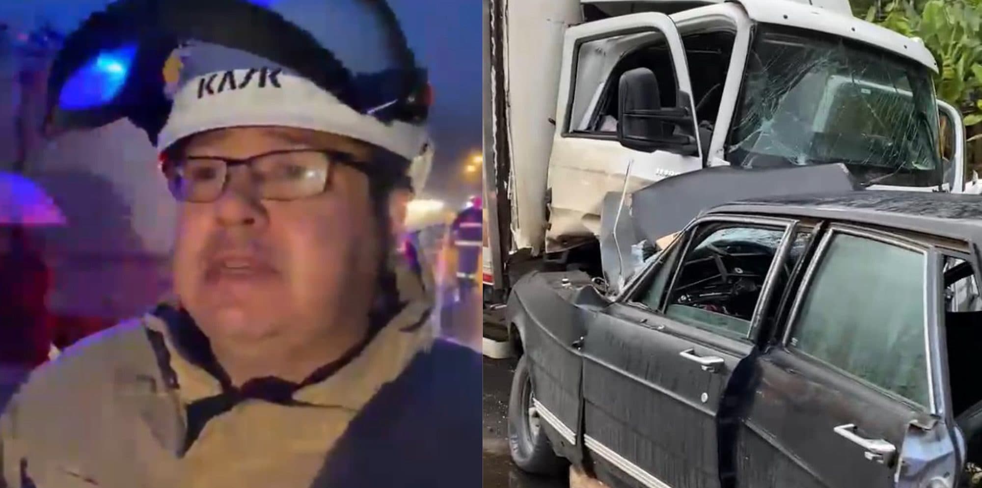 “Criança foi arremessada do carro”: bombeiro se emociona em acidente com 3 mortos em SC
