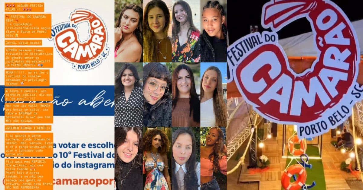 “Nenhuma mulher trans?”: ativista LGBTQIAPN+ se revolta com concurso para rainha de Festival em SC
