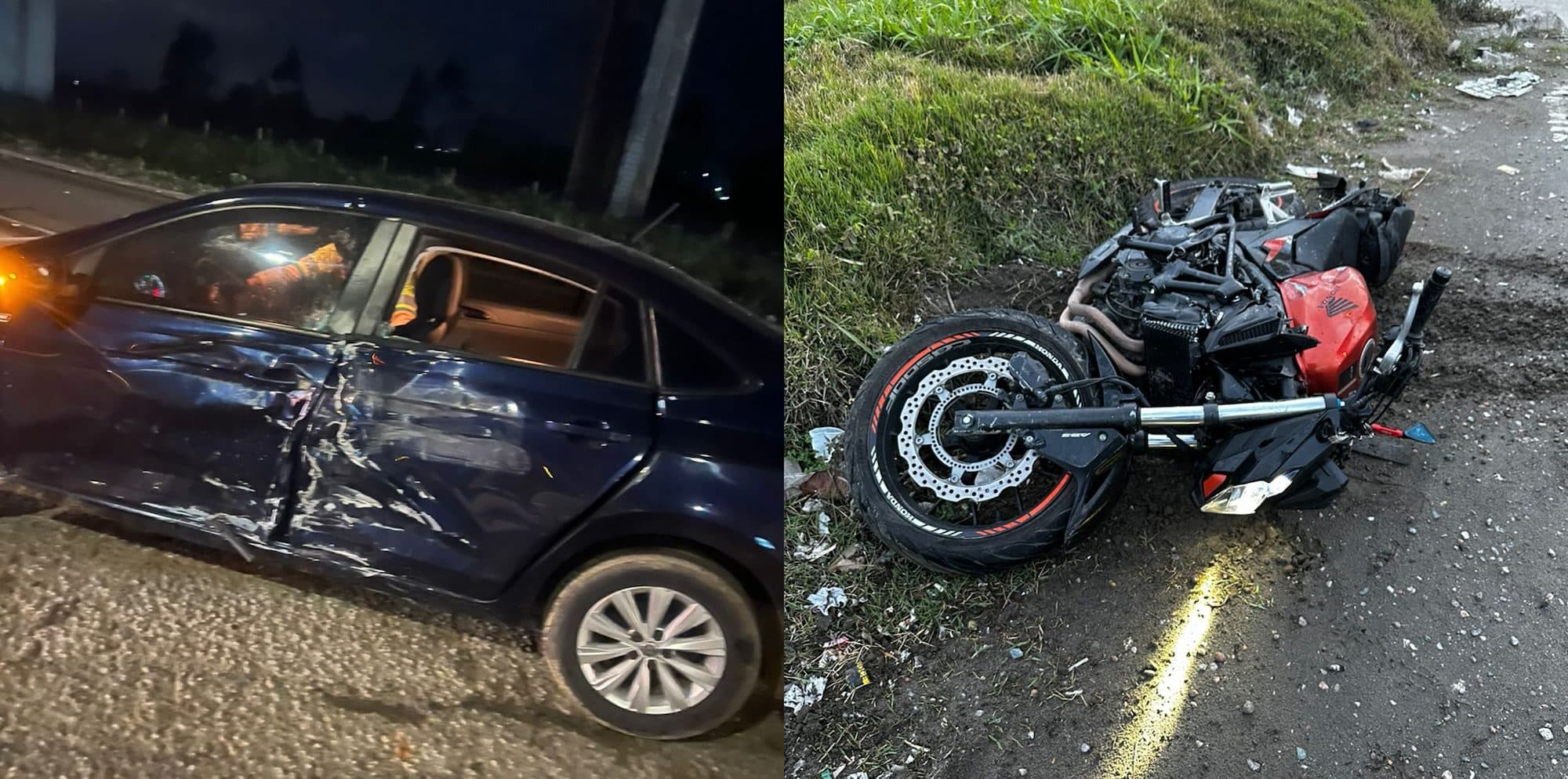 Motociclista fica ferido e família procura motorista que fugiu sem prestar socorro em Tijucas