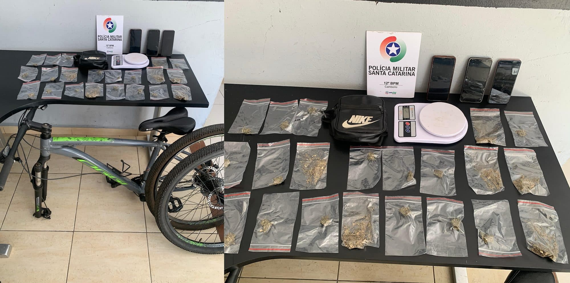 Homem é preso com maconha e bicicleta furtada em Camboriú