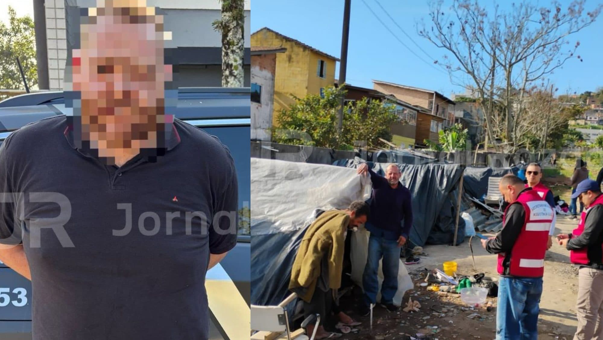 Prefeitura de Florianópolis acaba com invasão de moradores de rua e prende foragido
