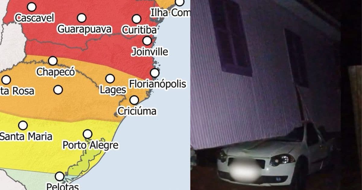 Tornado é confirmado em SC e Defesa Civil faz novo alerta urgente: “casa arrancada pelo vento”