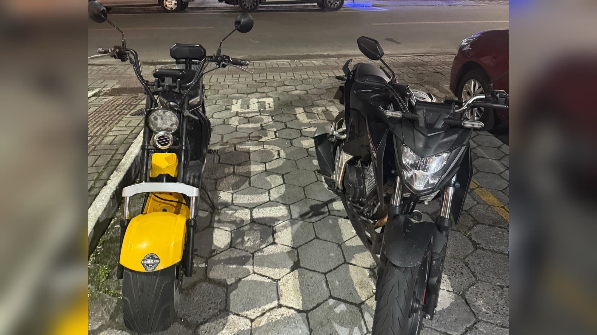 Assalto à mão armada em Itapema termina com recuperação de moto e ciclomotor em apenas 2 horas