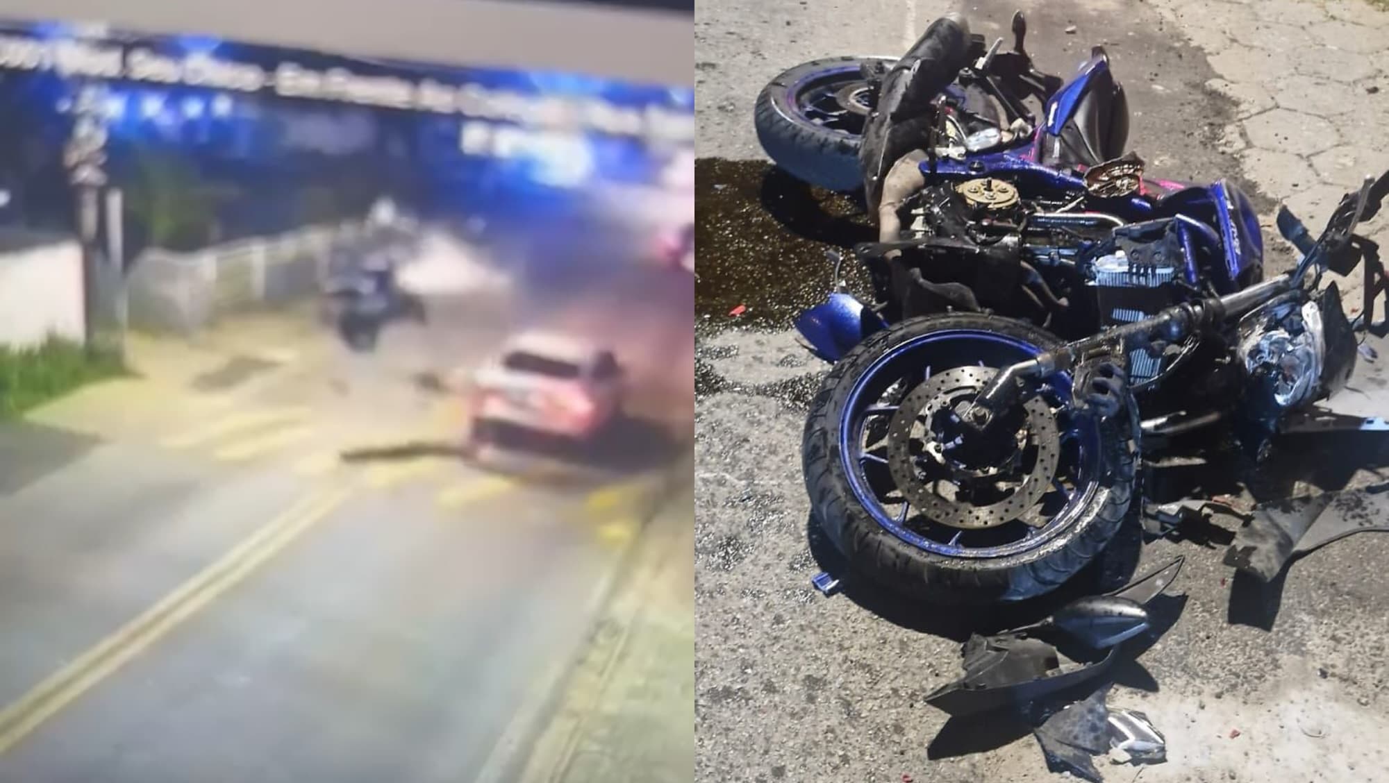 “Altíssima velocidade”: Motociclista fica entre a vida e a morte após colisão em Florianópolis