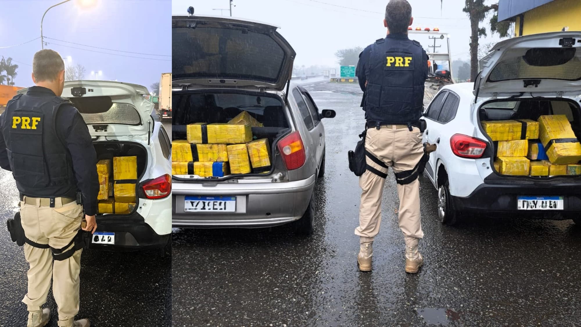 Perseguição e fuga na mata: PRF encontra quase 300 kg de maconha em Joinville