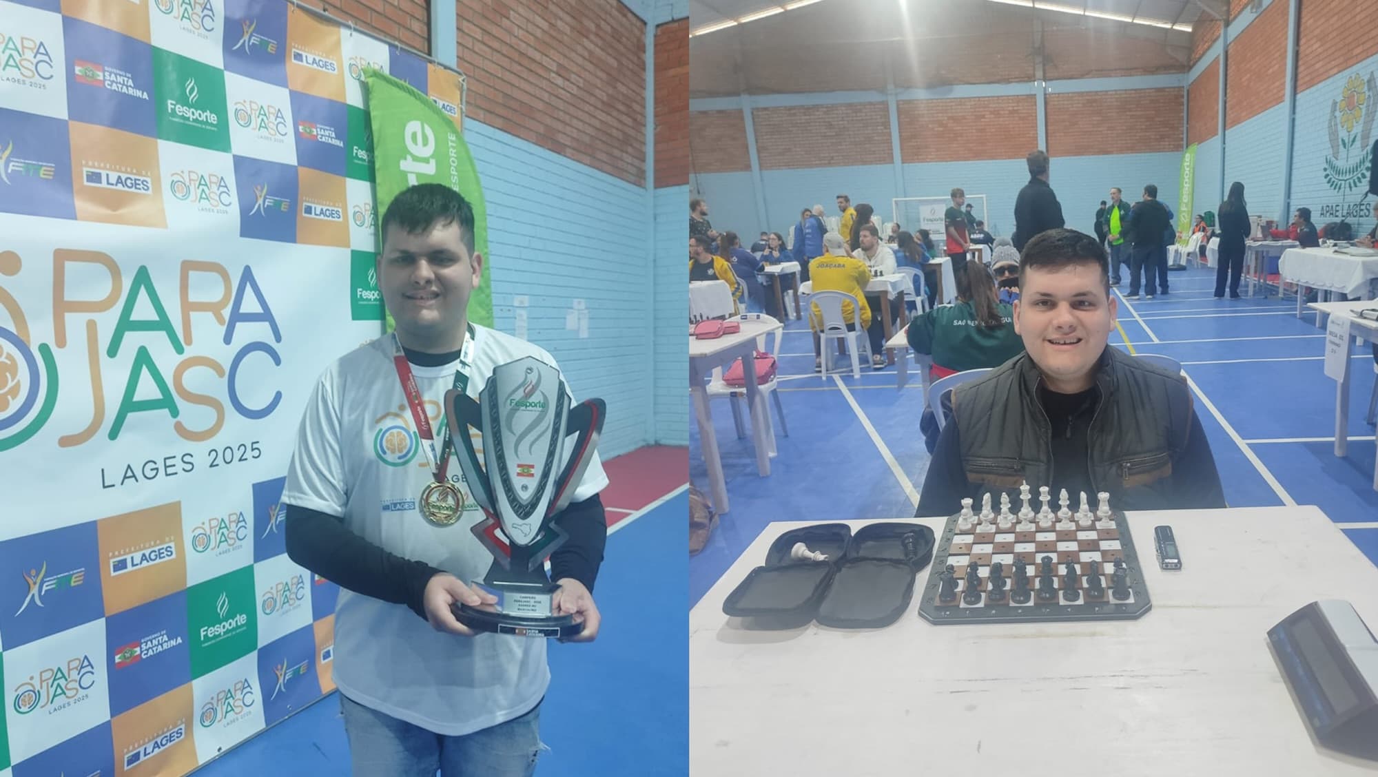PARAJASC: jovem deficiente visual de Tijucas conquista ouro no xadrez