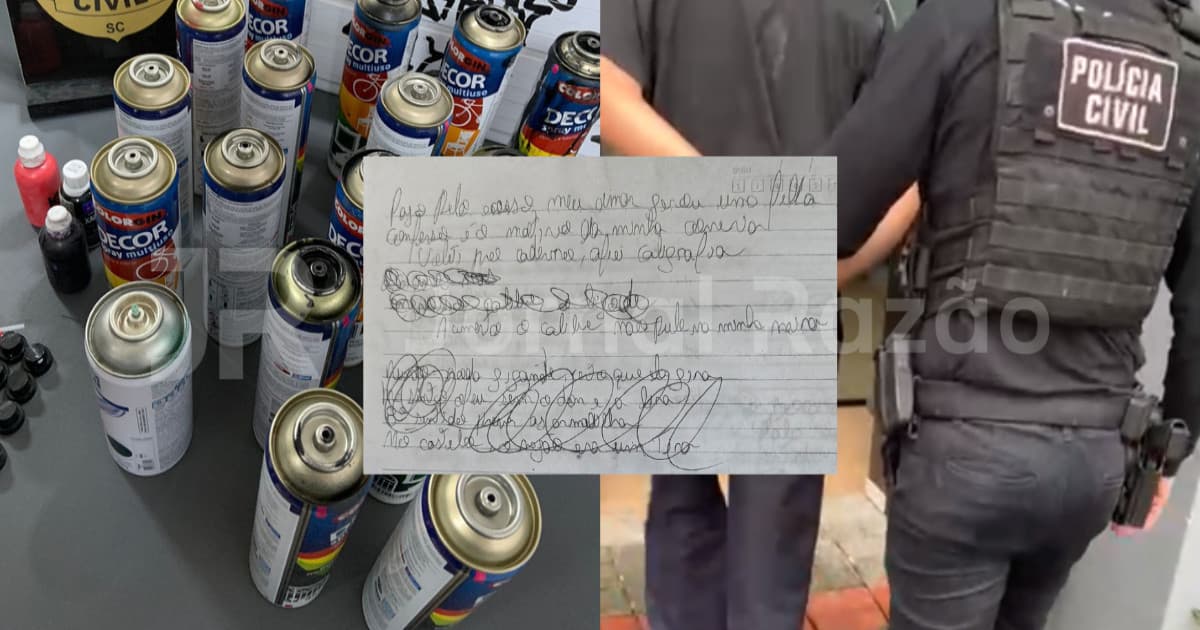 Prefeito é alvo de ataques em “letra de rap” apreendida com pichadores em SC: “prefeito boca aberta”