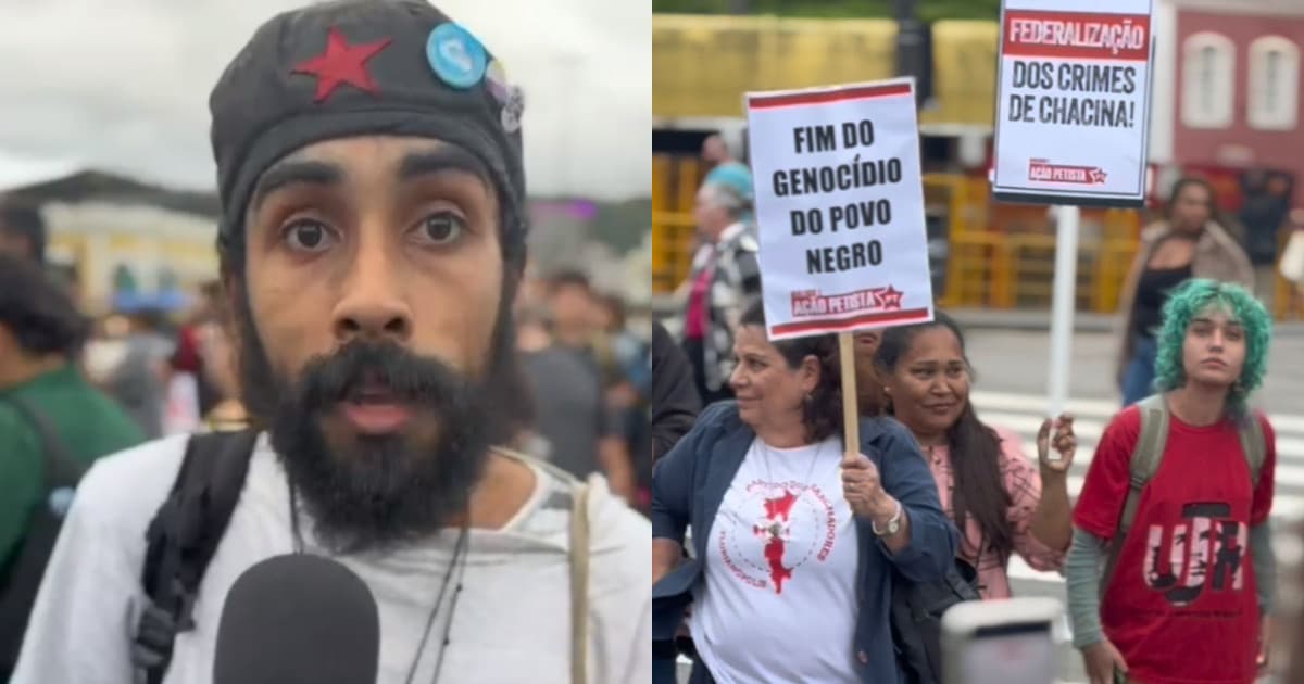Protesto do PT em SC acusa PM de genocídio e pede punição a policiais do Rio