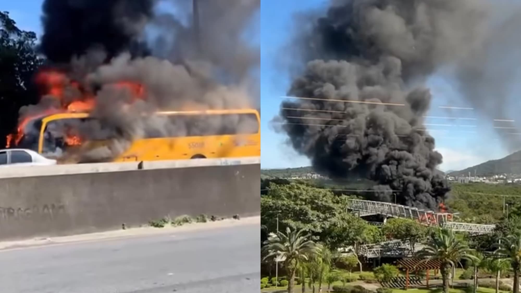 Urgente: motociclista morre e ônibus fica destruído em grave acidente em Florianópolis