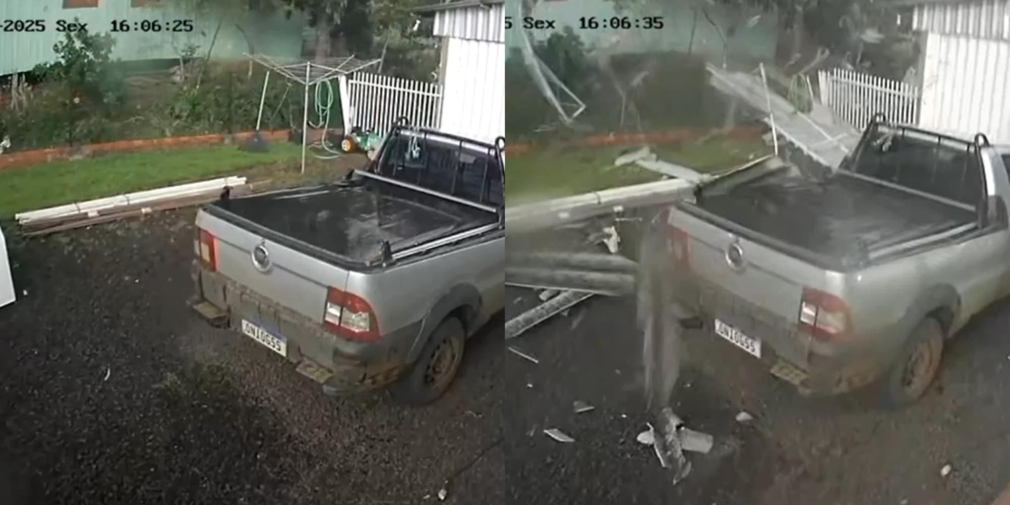 “Questão de segundos”: câmera flagra tornado arrancando casa em Santa Catarina