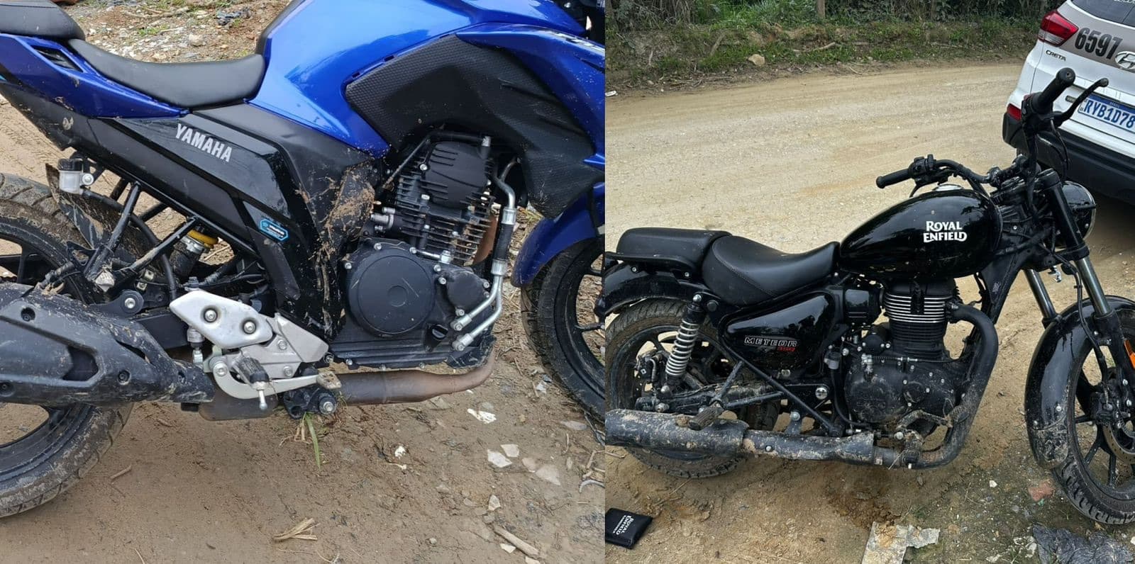 Fuga termina em queda: quatro adolescentes são flagrados com motos furtadas em Camboriú