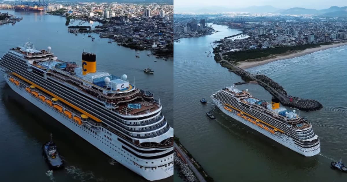 Primeiro gigante dos mares atraca em Itajaí e inaugura temporada que deve injetar milhões na economia