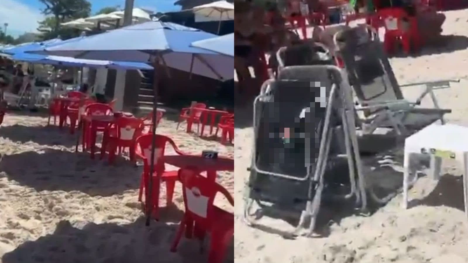 “É pública”: mulher diz que quiosque tomou conta de praia em Florianópolis