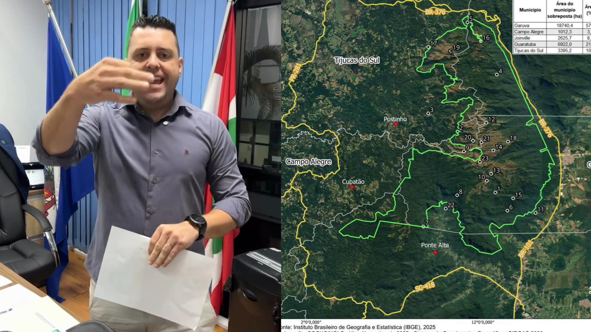 “Aberração”: vereador tenta impedir que Governo Lula transforme terras de SC em Parque Nacional