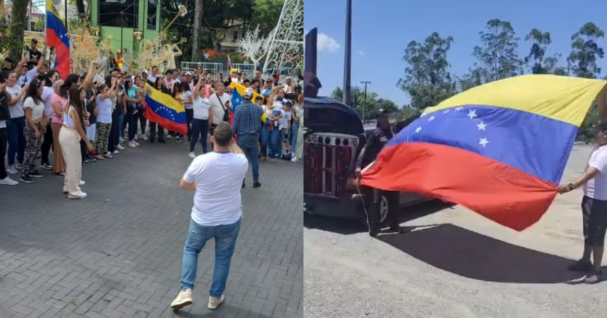 Comunidade venezuelana celebra queda de Maduro em cidades de Santa Catarina