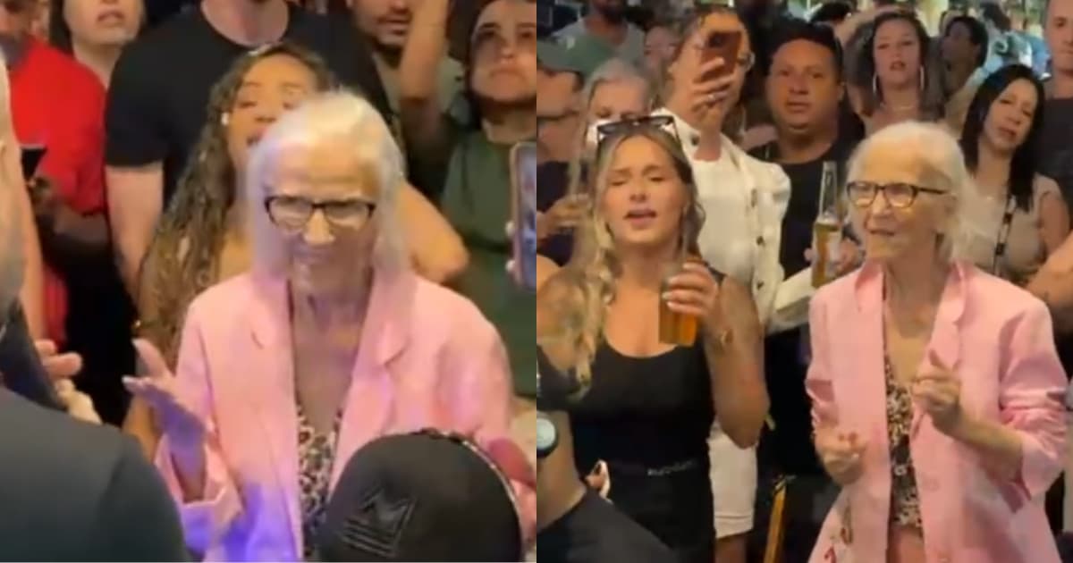 Aos 89 anos, Dona Isaura mostra que felicidade não tem idade ao curtir “pagodinho” em Florianópolis