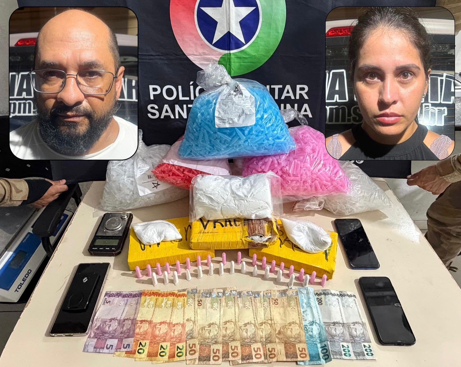 “Disk pó funcionando a todo vapor”: casal é preso pela PMSC com esquema de delivery de drogas em Itapema