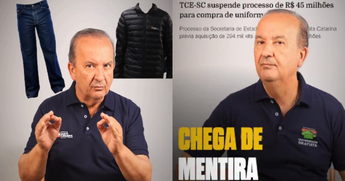 Jorginho chama de “picaretagem” e “fake news” informação de que TCE suspendeu licitação em SC
