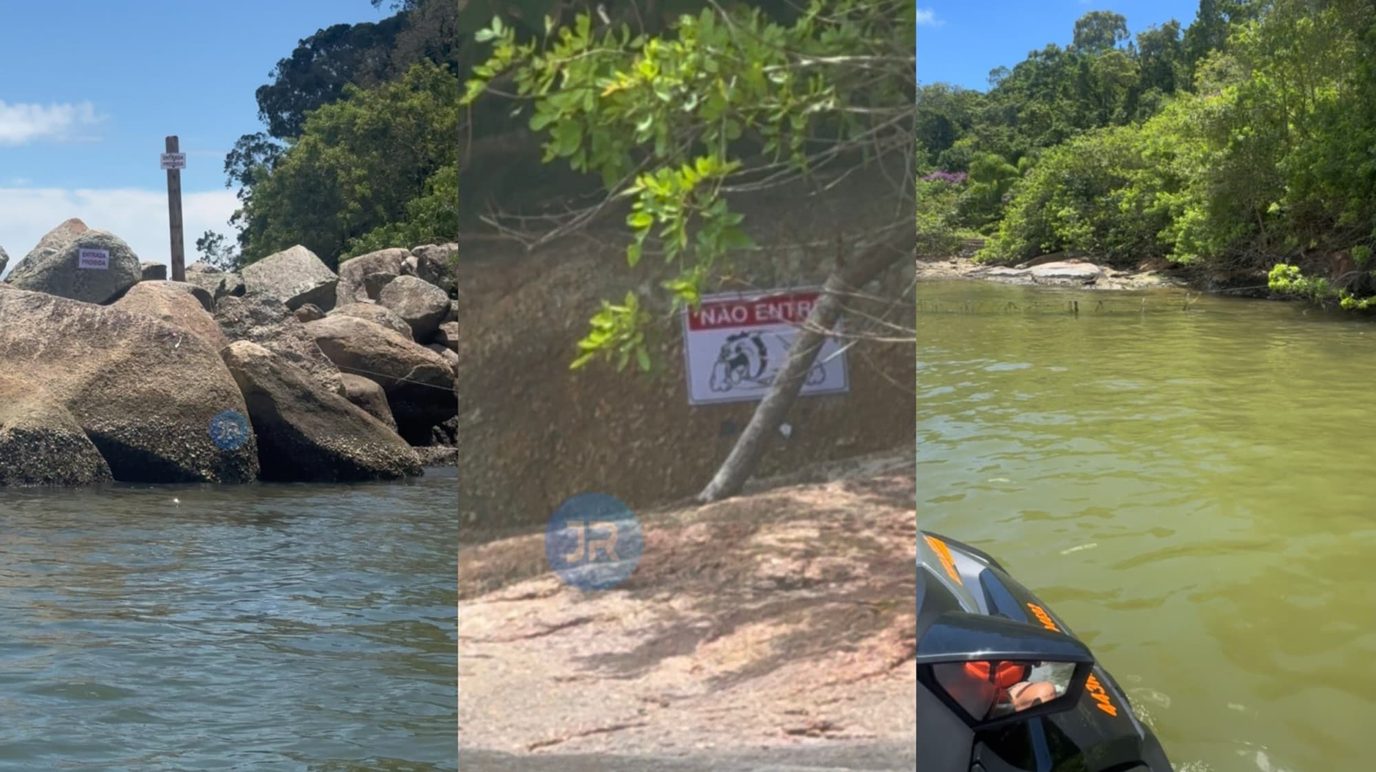 “Praia particular?”: piloto de jet ski questiona placas e cordas em Balneário Camboriú