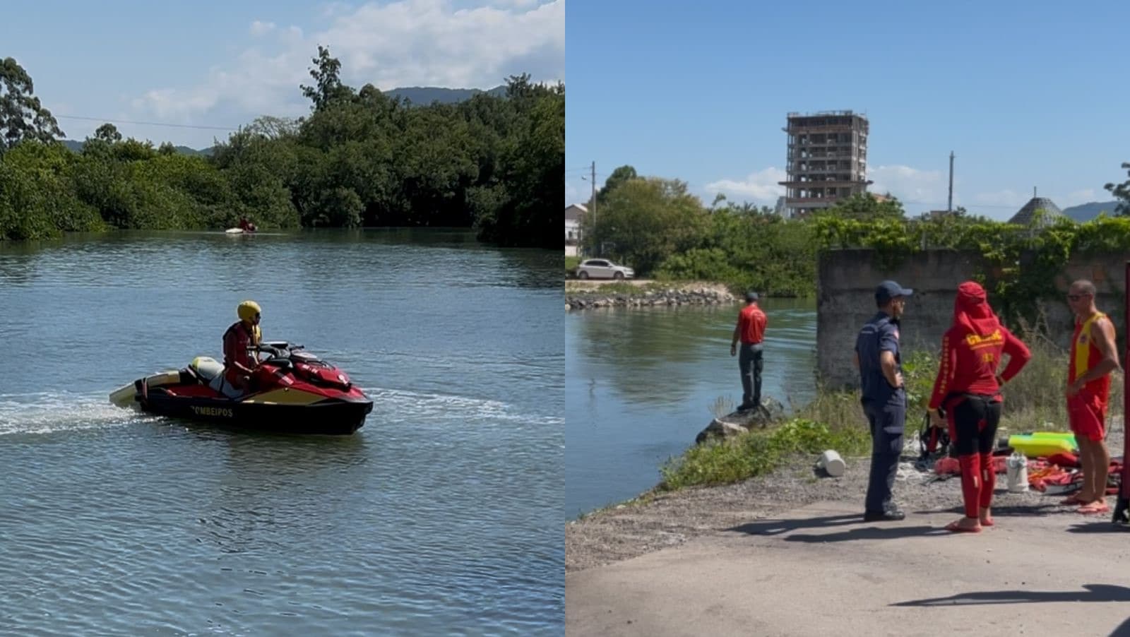 Homem desaparece no rio Perequê após pular da ponte entre Itapema e Porto Belo