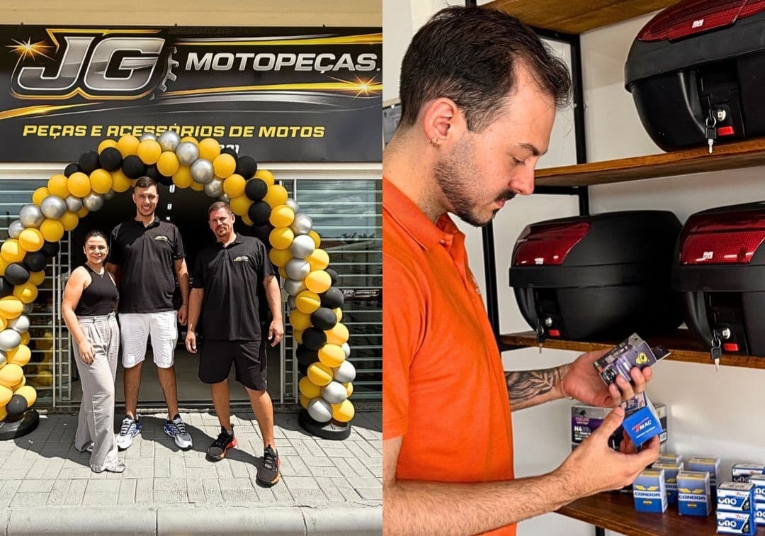 “Motociclista sofre!”: resenha em churrasco vira ideia de negócio e Tijucas ganha loja de moto peças