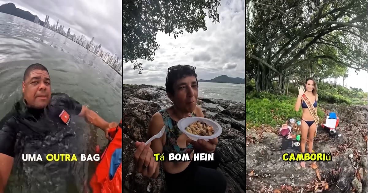 “Rolê aleatório”: guarda-vidas, mergulhadora e miss se reúnem para almoço improvisado na ilha de BC